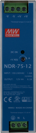 MeanWell NDR 12V/75W/6.3A zasilacz na szynę DIN