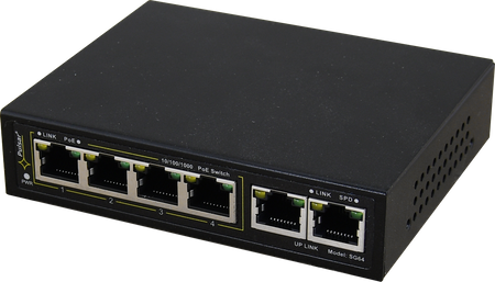 Switch PoE Pulsar 6-portowy SG64 do 4 kamer IP
