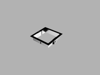 Ramka podtynkowa [mała] do ścian GK do M-DOT, plastik