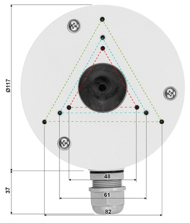 Uchwyt do kamer baza montażowa VIDI-P110-W