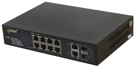 Switch PoE Pulsar 12-portowy SF108 do 8 kamer IP