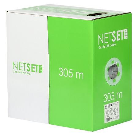 Przewód NETSET Lite U/UTP 5e skrętka wewnętrzna [305m], Cu, 0,45 mm