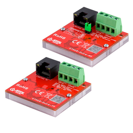 ETH10-2WIRE-SET ATTE Zestaw do transmisji LAN + PoE po 2 przewodach 10Mbps do 1000m