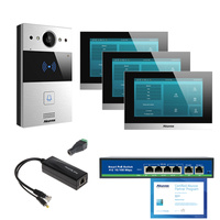 Akuvox zestaw jednorodzinny R20 i 3 monitory C313S(E) Srebrno/Biały Chmura