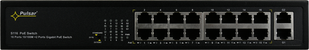 Switch PoE Pulsar 16-portowy S116 do 16 kamer IP