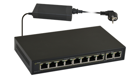 Switch PoE Pulsar 10-portowy SG108 do 8 kamer IP