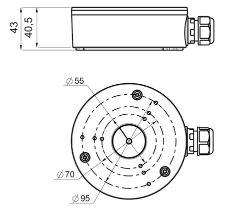 Adapter montażowy do kamer Tiandy TC-P54BM-V5/V3.0