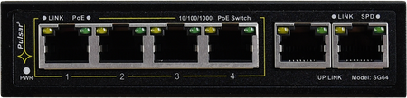 Switch PoE Pulsar 6-portowy SG64 do 4 kamer IP