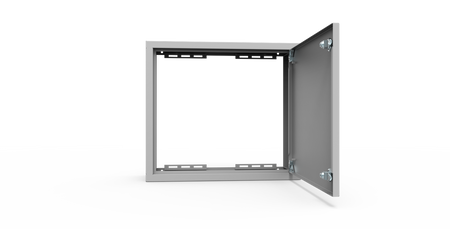 Przepustnica wysokość niska. szerokość szeroka. szara. E.CT-H10-W30-D20-7035-00