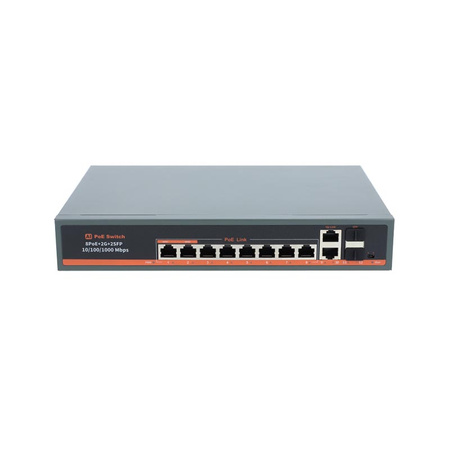 VIDI-G0822GB Switch 10-Port 8x PoE G 48V 2x LAN