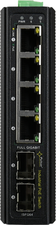 Switch przemysłowy Pulsar PoE ISFG64 (4xPoE, 2xSFP)