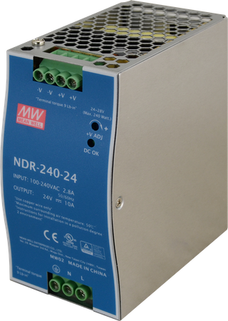 MeanWell NDR 24V/240W/10A zasilacz na szynę DIN