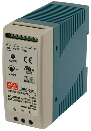 Mean Well DRC 27.6V/60W/1.4A/0.75A zasilacz na szynę DIN