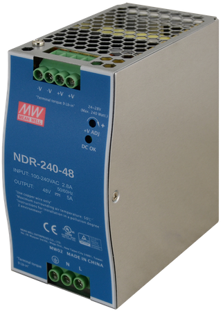 MeanWell NDR 48V/240W/5A zasilacz na szynę DIN