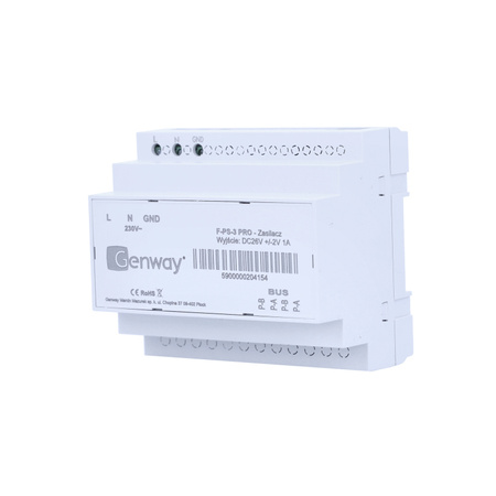 Zasilacz wideodomofonowy na szynę DIN F-PS-3 PRO