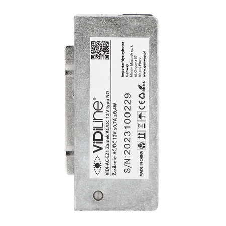 Elektrozaczep Klasyczny NC DC/AC 12V 0,7A VIDI-AC-EZ1