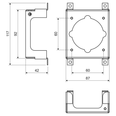 NOŚNIK OSPRZĘTU PUSZKI ELEKTROINSTALACYJNEJ PN-KUZ-S