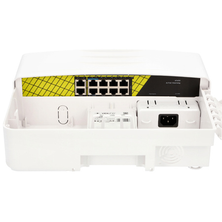 Switch Vidiline w obudowie naściennej VIDI-FZW0820 8x PoE 100Mb/s 2x UpLink 100Mb/s