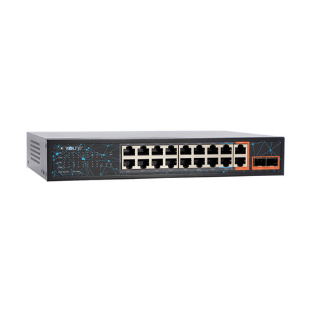 Switch Vidiline VIDI-F1622GBL 16x PoE 100Mb/s 2x RJ45 Uplink 2x SFP 1000Mb/s 240W