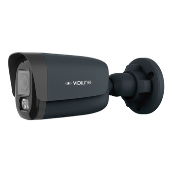 Kamera IP Tubowa VIDI-IPC-38T I5W/E/A/S/G/O/M/C/2.8mm 8Mpx Dual Light Wczesne Ostrzeganie Metal Antracytowa RAL7016