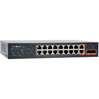 Switch Vidiline VIDI-F1622GBL 16x PoE 100Mb/s 2x RJ45 Uplink 2x SFP 1000Mb/s 240W