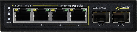 Switch PoE Pulsar 6-portowy SFG64 do 4 kamer IP