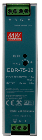 MeanWell EDR 12V/75W/6.3A zasilacz na szynę DIN