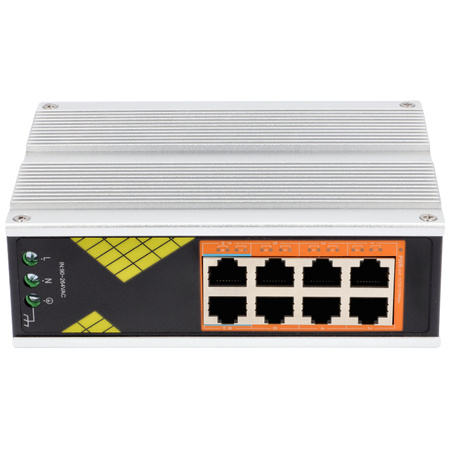 Switch Vidiline VIDI-DG0800 Industrial na szynę DIN PoE 8x 1000Mb/s 130W