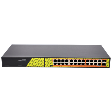 Switch ViDi-G2402GB 24x PoE 1000Mb/s 2x RJ45 802.3.bt 60W 2x SFP 1000Mb/s 300W