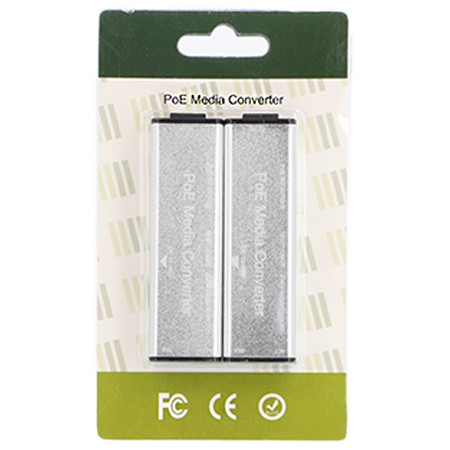 Konwerter skrętka-światłowód zasilany z PoE zasięg do 20 km zestaw VIDI-FZW-MC